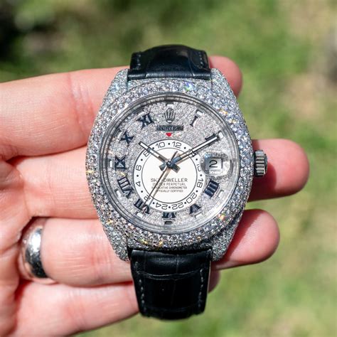 iced rolex skydweller|Rolex Sky-Dweller time zone.